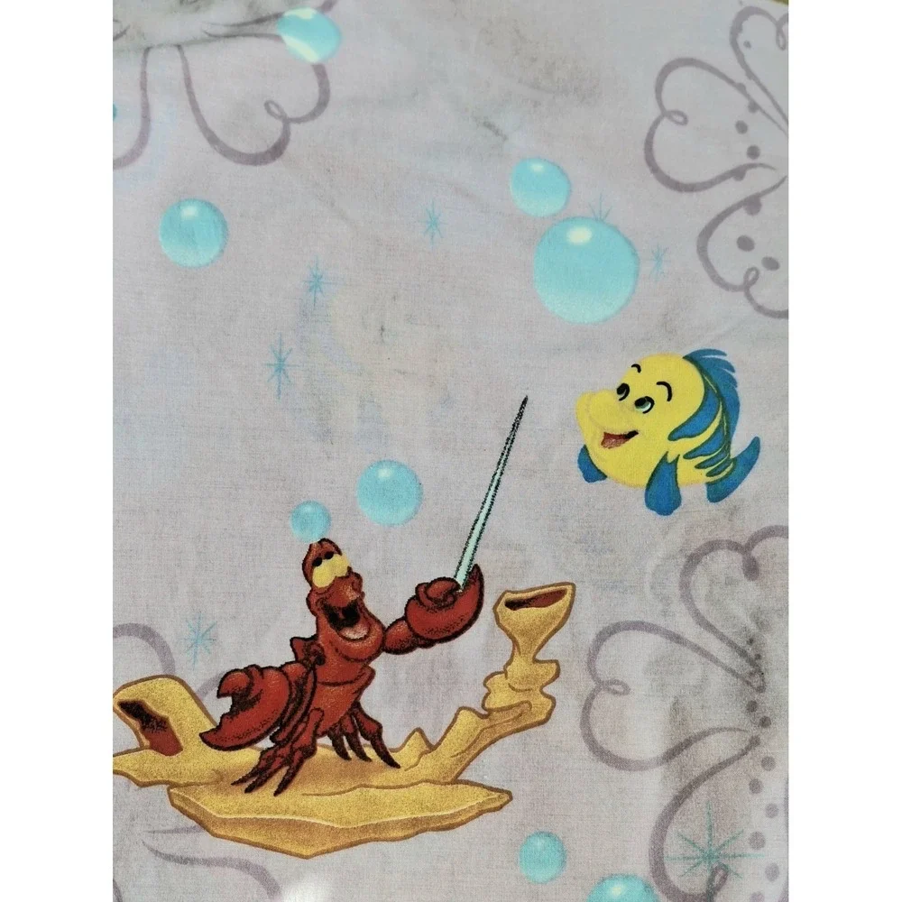 Vintage Disney Little Mermaid SPECIAL EDITION Twin Flat/fitted Sheets Great Cond